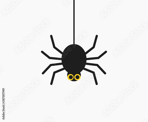 Cute hanging spider. Halloween.