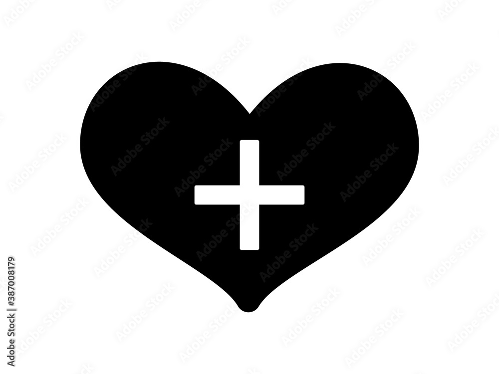 heart with cross heart with cross
