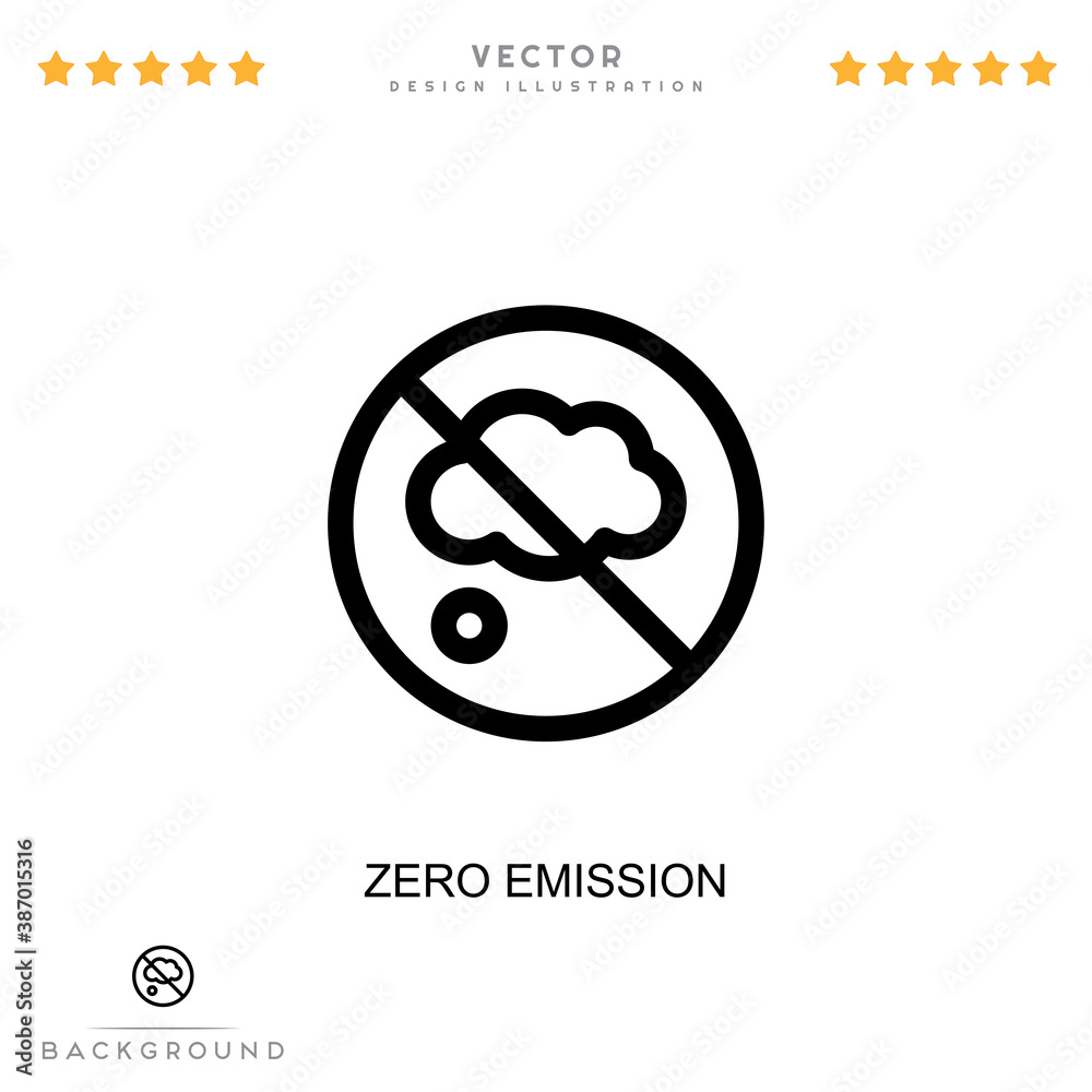 Zero emission icon. Simple element from digital disruption collection. Line Zero emission icon