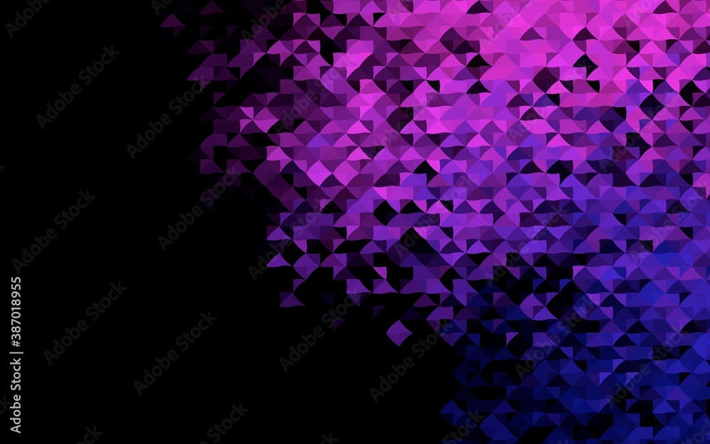 Dark Purple vector template with crystals, triangles. Dark Purple vector template with crystals, triangles.