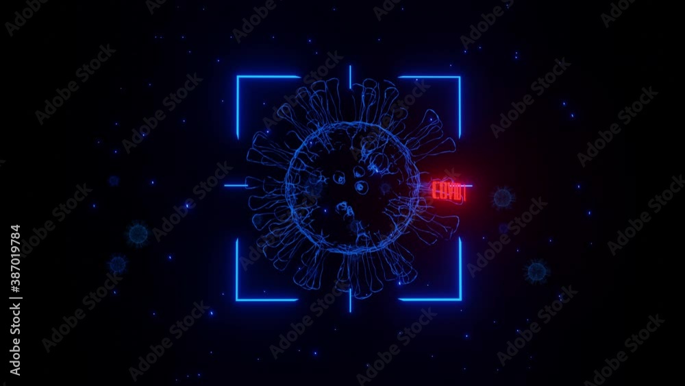 Focus illustration animation of an abstract background with target bacteria virus. Antibodies attack. Coronavirus (COVID-19) medical animation. Realistic virus model. Focus illustration animation of an abstract background with target bacteria virus. Antibodies attack. Coronavirus (COVID-19) medical animation. Realistic virus model.