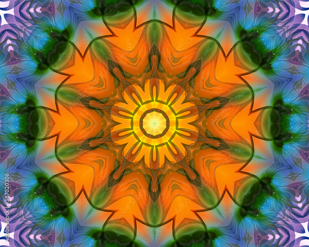 Colorful meditation mandala Colorful meditation mandala