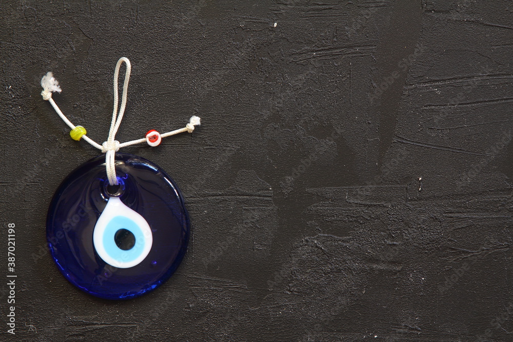 Obraz premium Turkish glass nazar on a white background