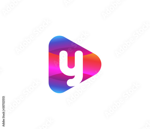 Y Alphabet Play Logo Design Concept