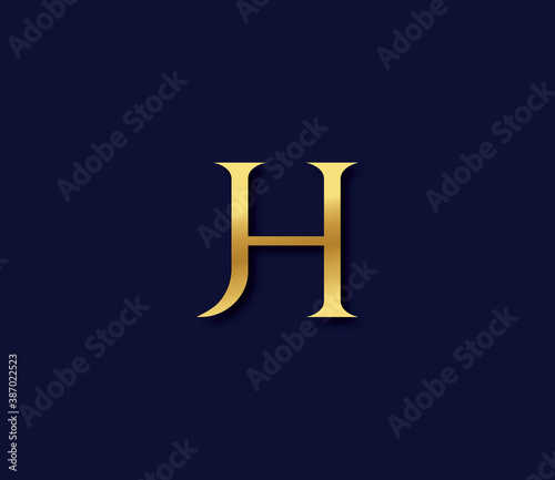 JH Alphabet Modern Logo Design Concept