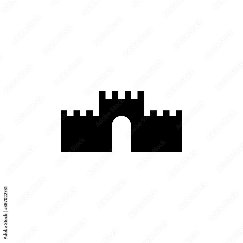 Castle icon flat vector illustration