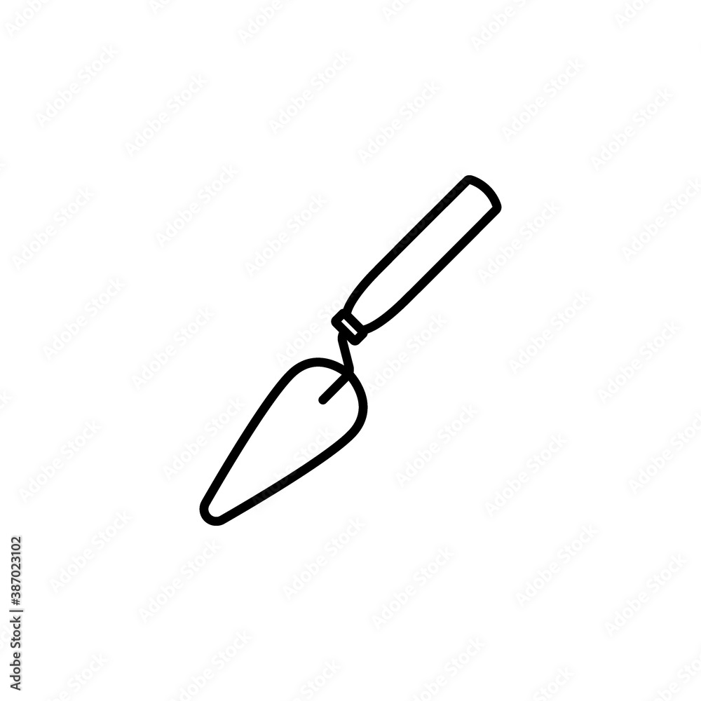 Fototapeta premium Trowel icon flat vector illustration