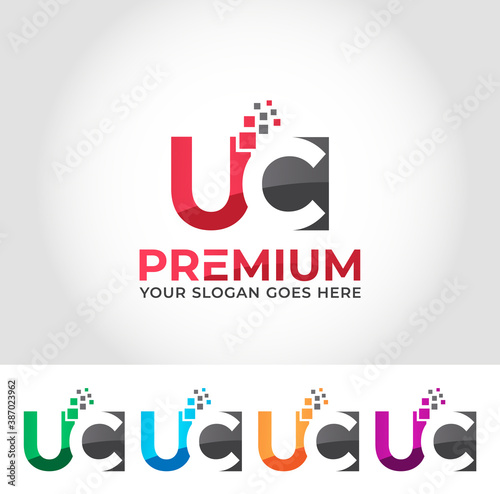 UC Alphabet Modern Logo Design Concept