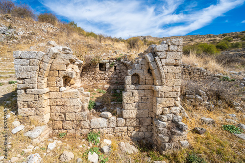 The venetian castle of Akrokorinthos in northern Peloponnese