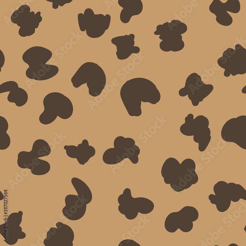 Animal print vector seamless pattern. Hand drawn exotic nature texture background.