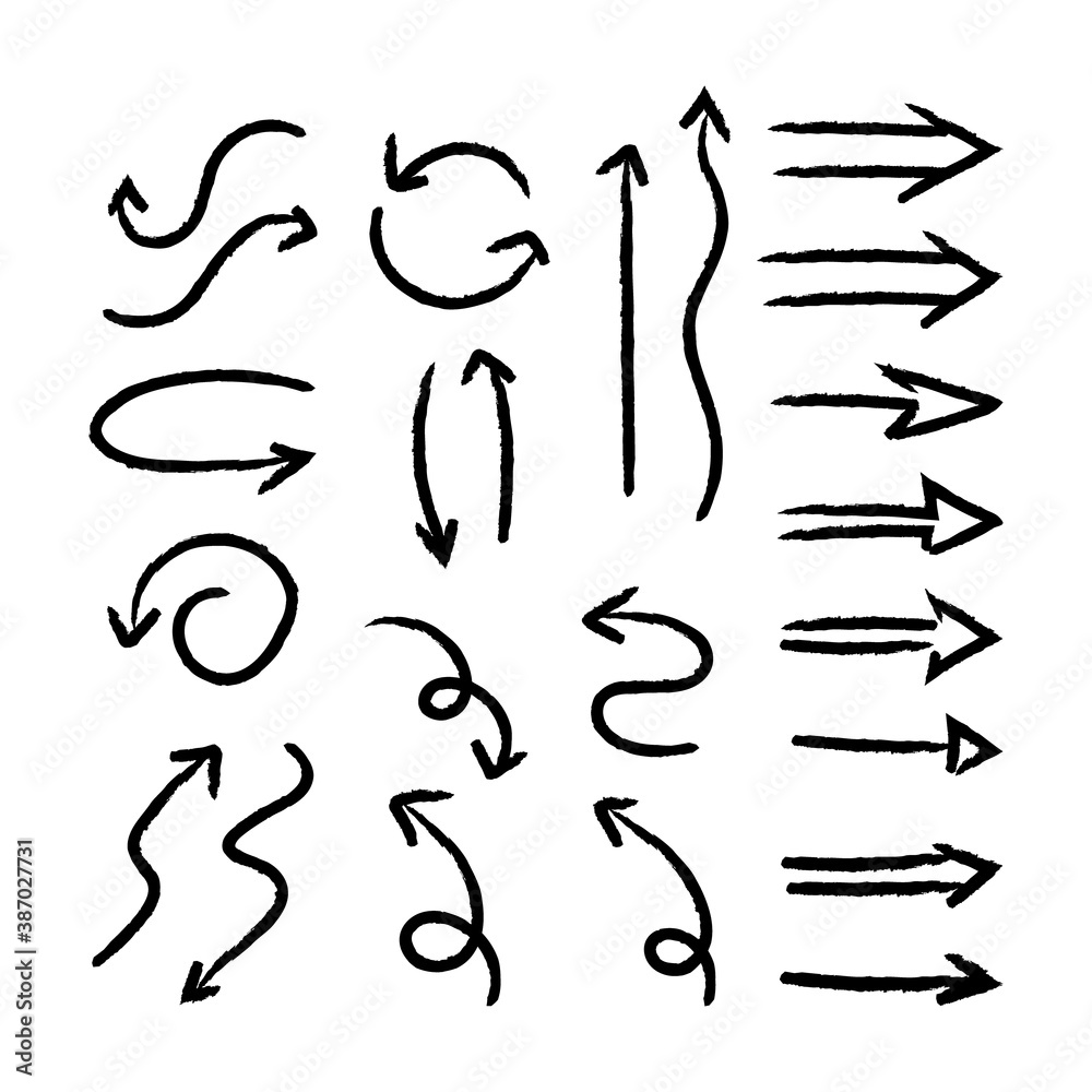 Arrow doodles vector collection. Set of Hand drawn vector arrows. Arrow doodles vector collection. Set of Hand drawn vector arrows.