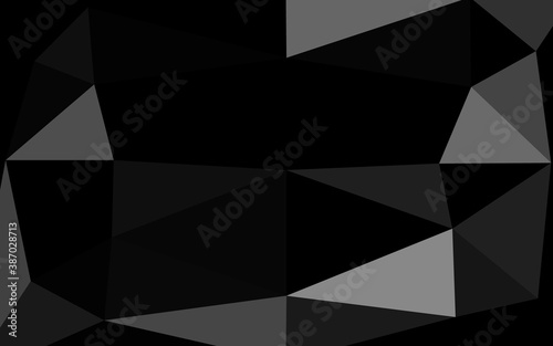 Dark Silver, Gray vector blurry triangle template. © Dmitry