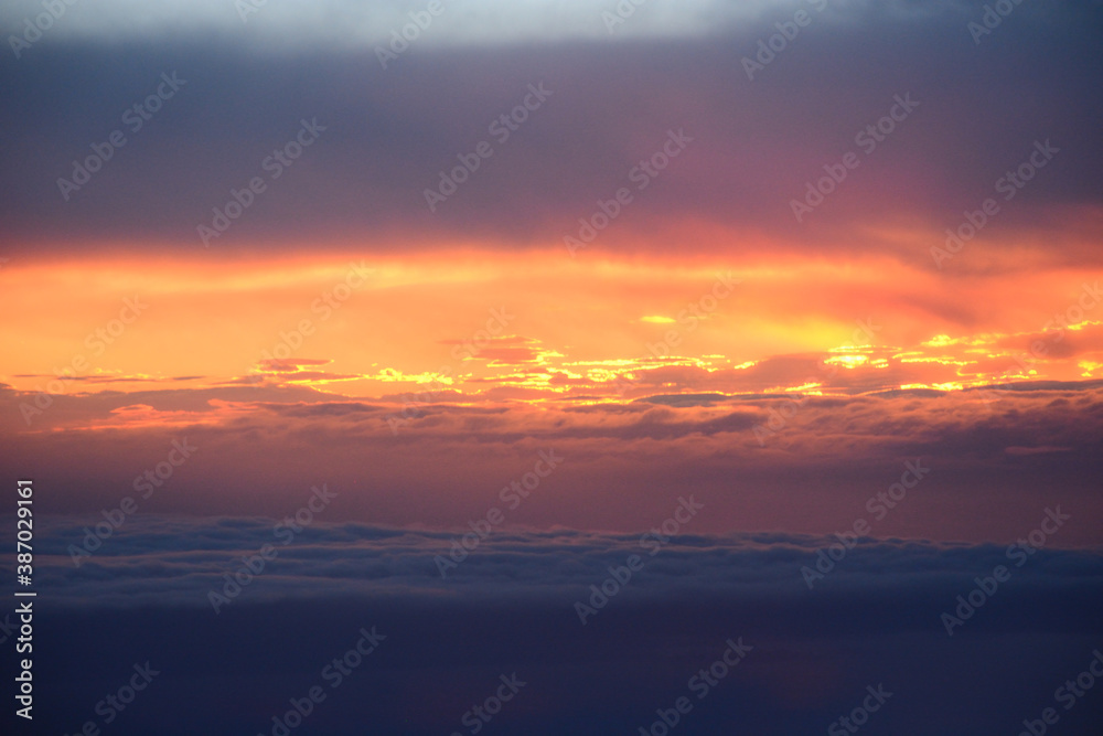 Fototapeta premium sunset bloody clouds in sky