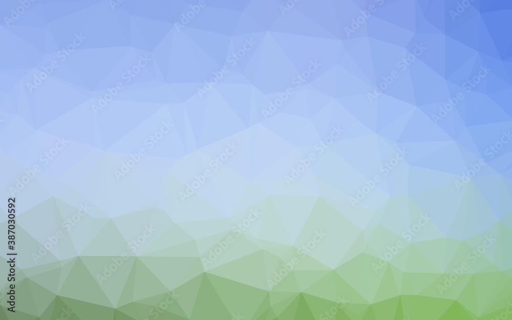 Light Blue, Green vector polygonal pattern.