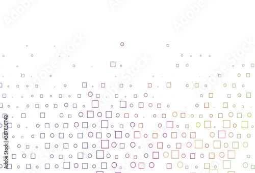 Light Multicolor, Rainbow vector backdrop with dots, spots, cubes.