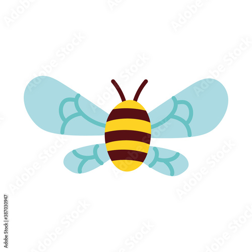 bee insect flying isolated icon