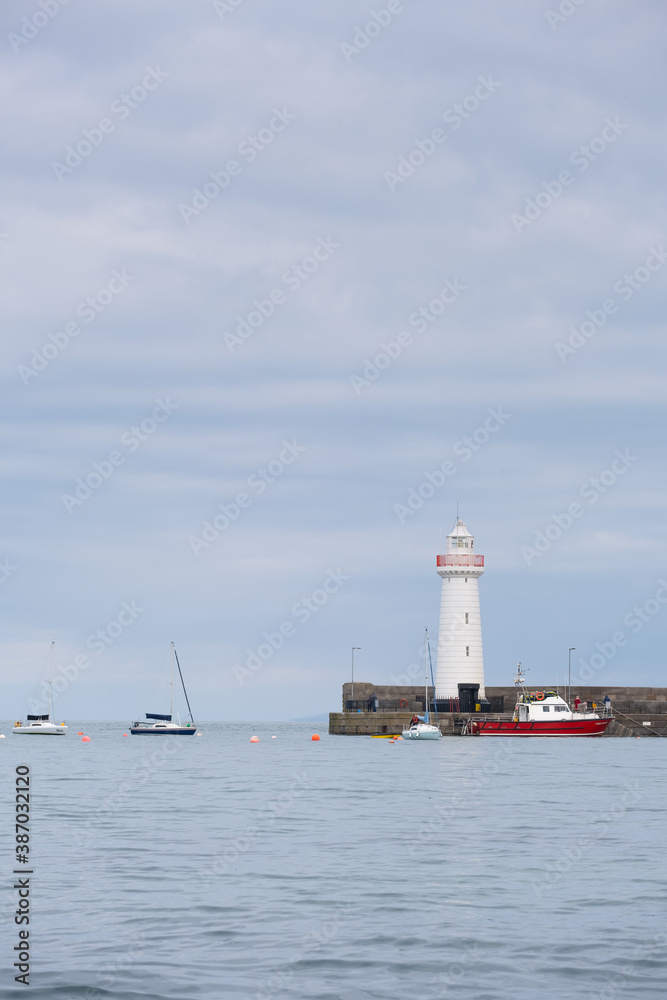 Donaghadee Lighthouse and pier Northern Ireland Donaghadee Lighthouse and pier Northern Ireland