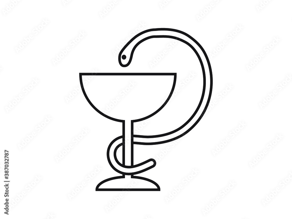 medicine cup snake icon vector illustration eps10 medicine cup snake icon vector illustration eps10