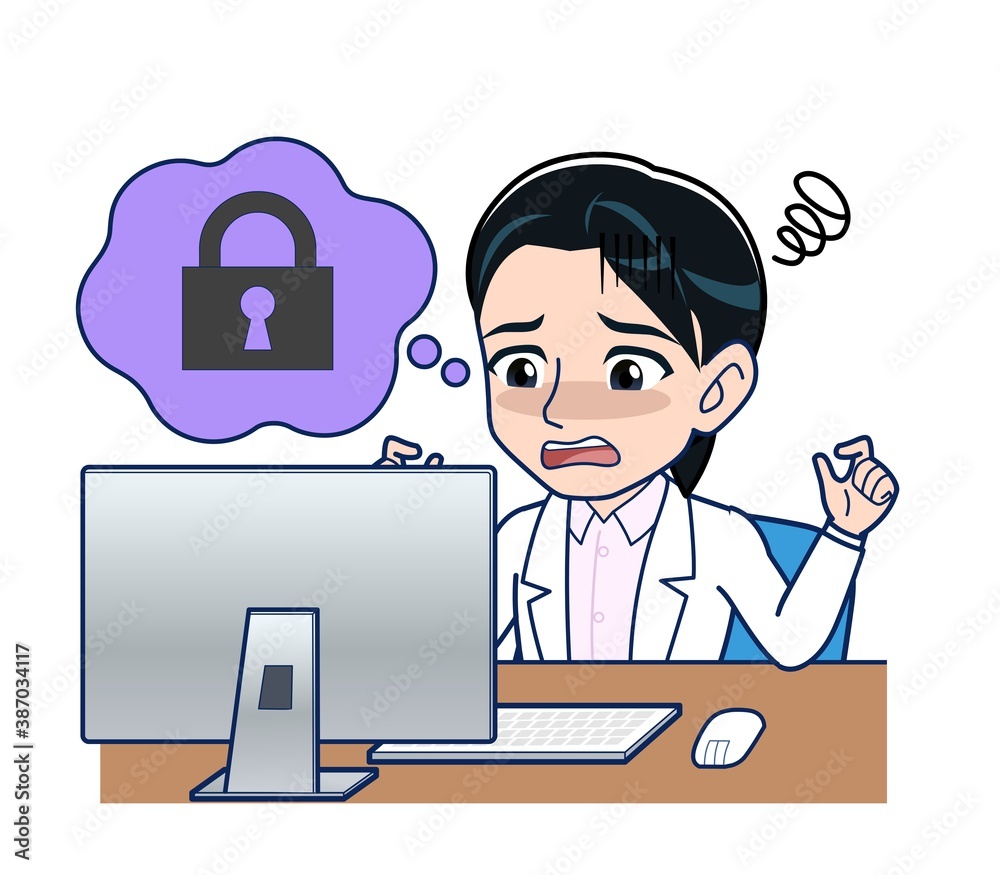 Young female doctor in a white lab coat Young female doctor in a white lab coat