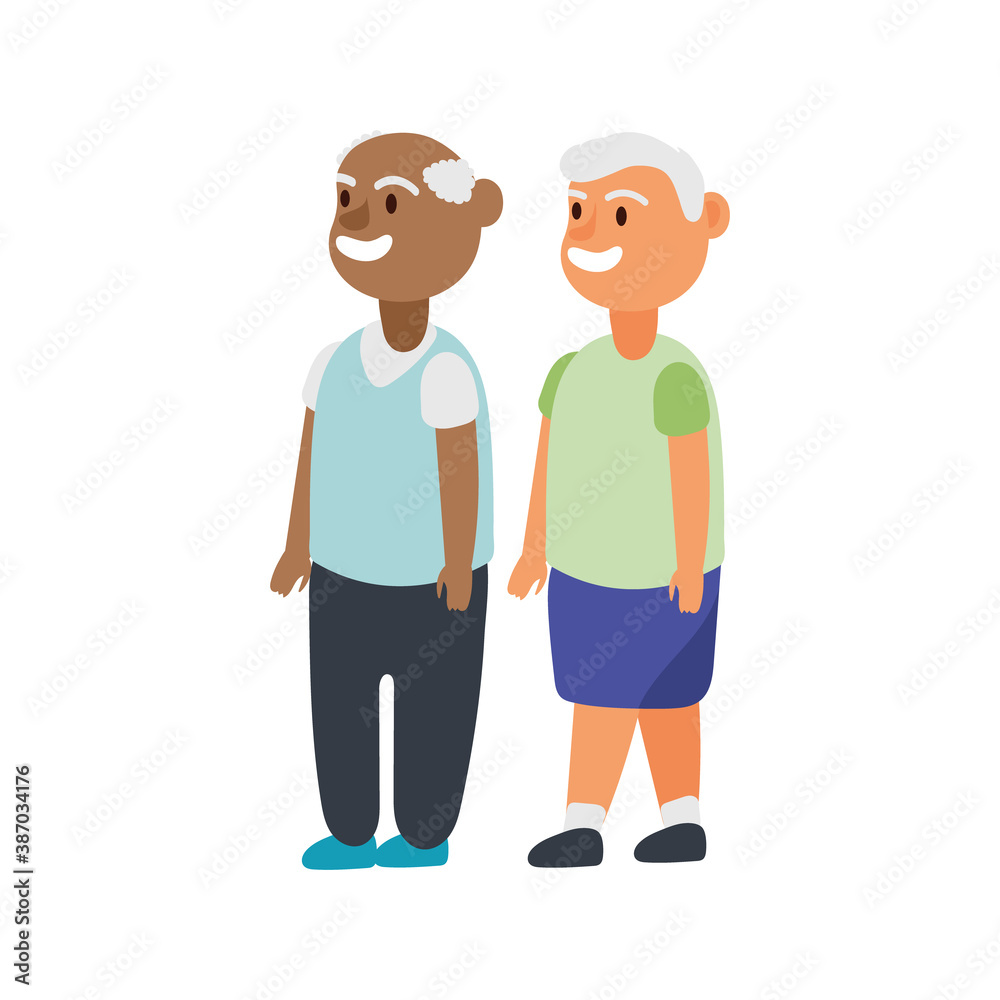 interracial old men friends avatars characters