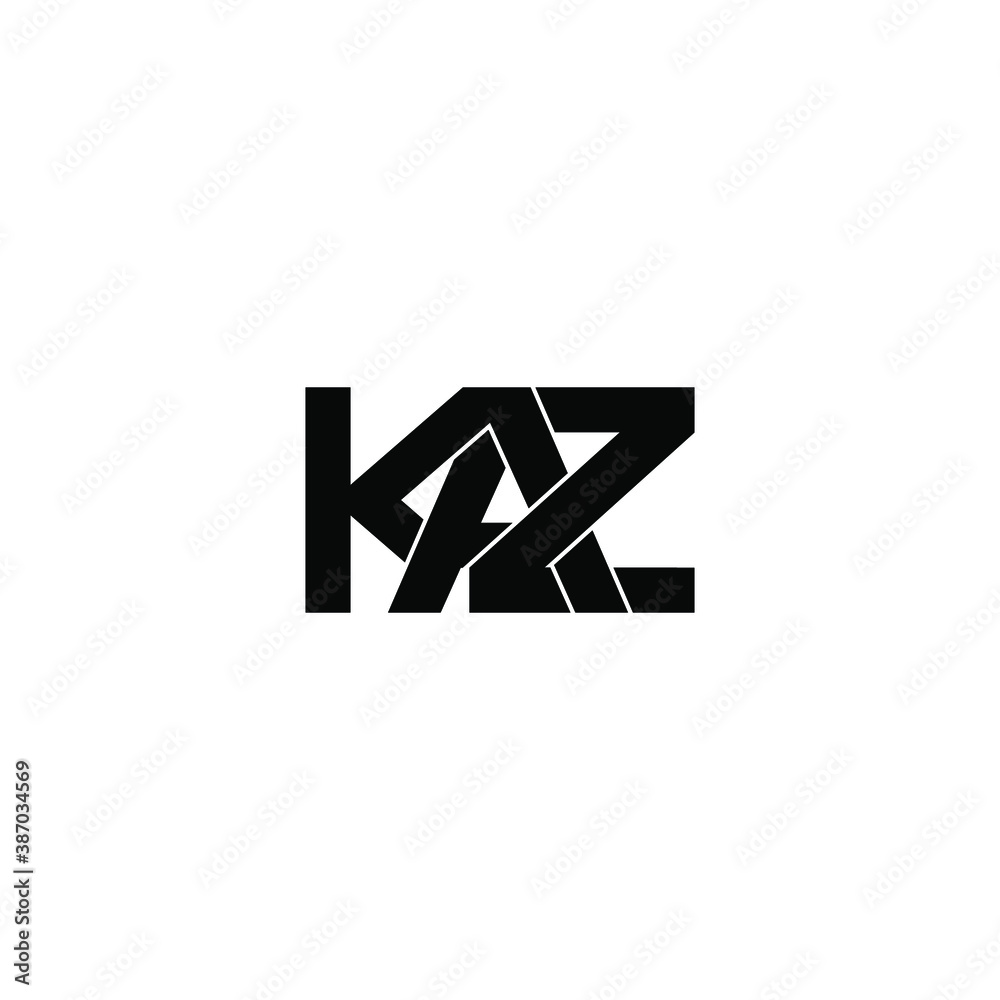 kaz letter original monogram logo design kaz letter original monogram logo design