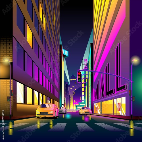 Urban Life CIty view at night