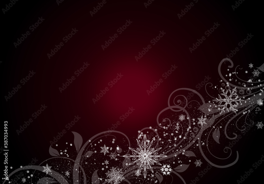 Red Winter Background with snowflakes. Christmas card Red Winter Background with snowflakes. Christmas card