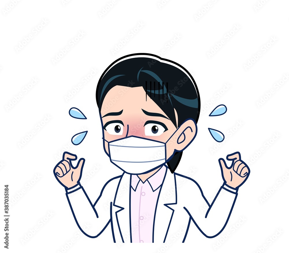 Young female doctor in a white lab coat Young female doctor in a white lab coat