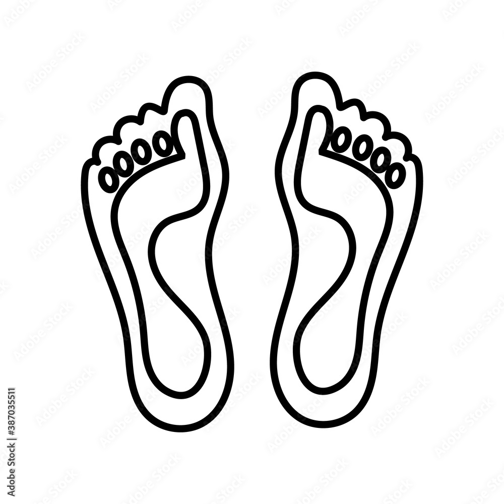 Orthopedic soles line style icon Orthopedic soles line style icon
