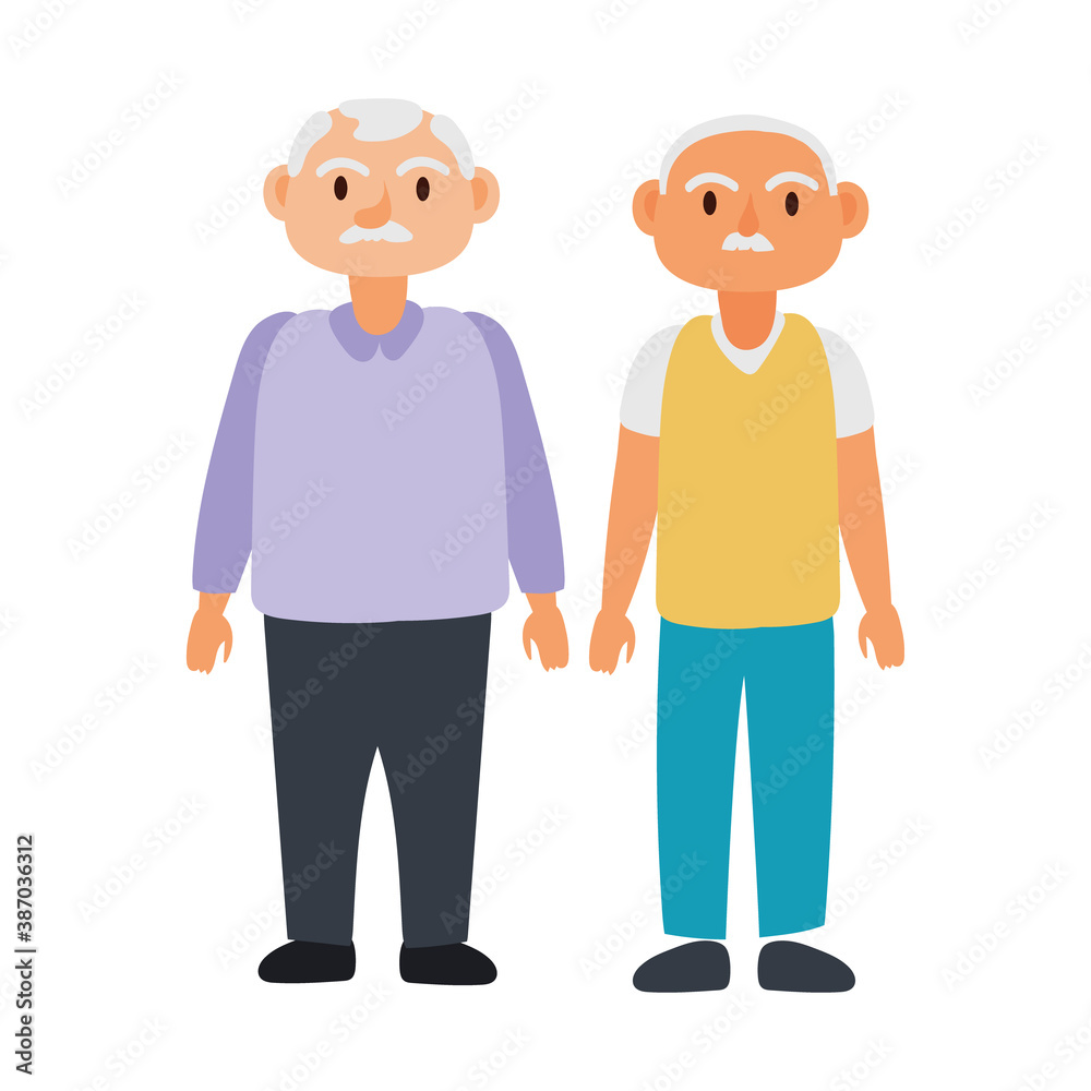old men group avatars characters