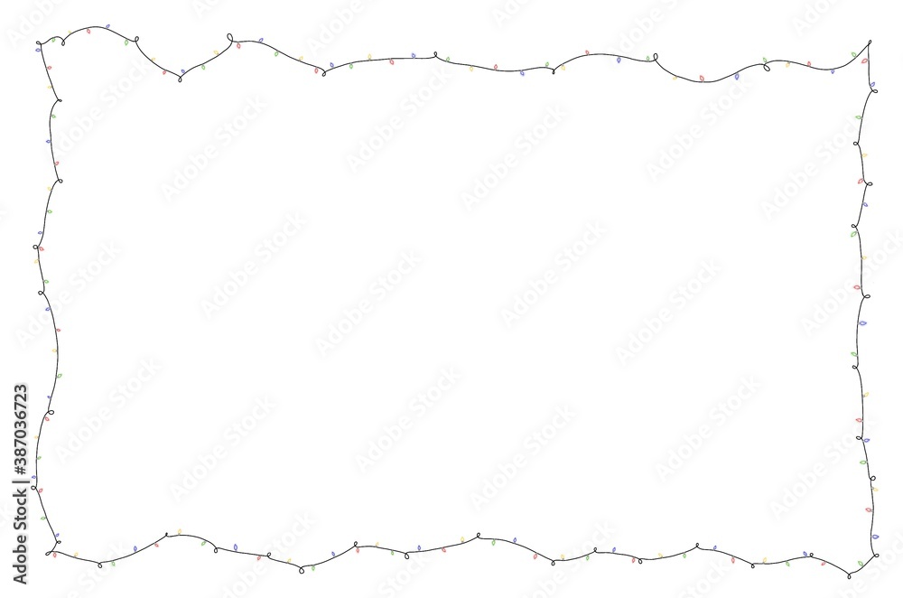 Christmas lights frame decoration background. Christmas white background Christmas lights frame decoration background. Christmas white background