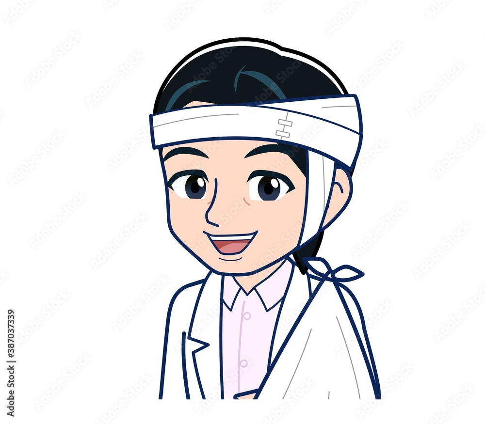 Young female doctor in a white lab coat Young female doctor in a white lab coat