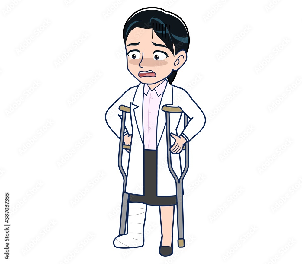 Young female doctor in a white lab coat Young female doctor in a white lab coat