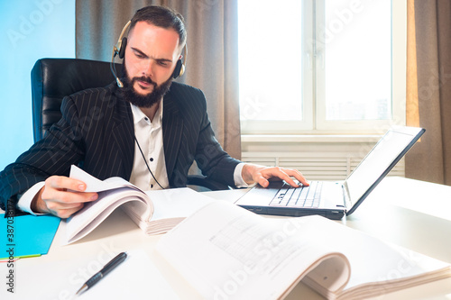 A man at a remote job. The ...