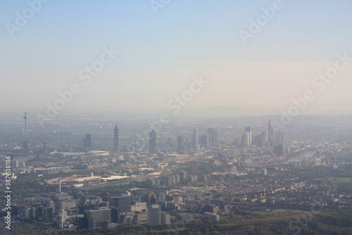skyline of frankfurt from above