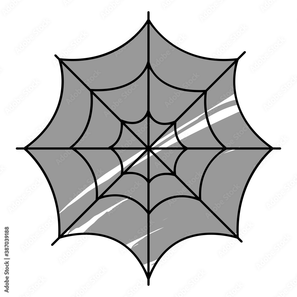 Isolated spiderweb icon. Halloween season icon - Vector Isolated spiderweb icon. Halloween season icon - Vector