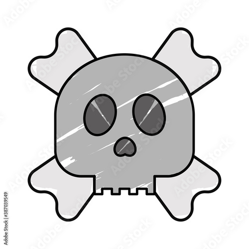 Scary skull icon