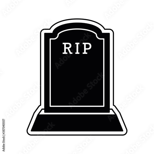 Isolated tombstone icon. Halloween season icon - Vector