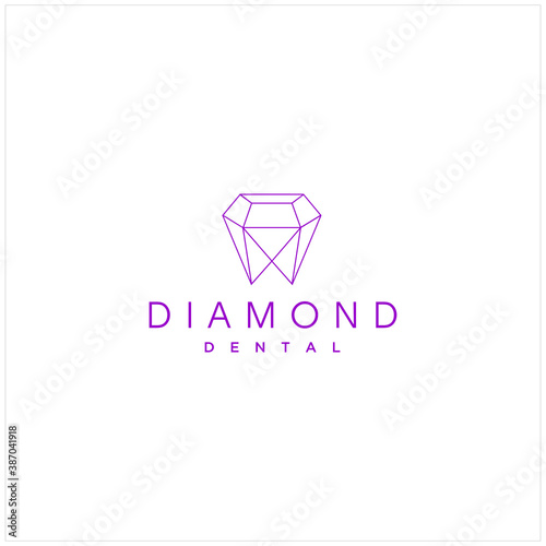 Modern Diamond Tooth Teeth Dental Logo Design Inspiration