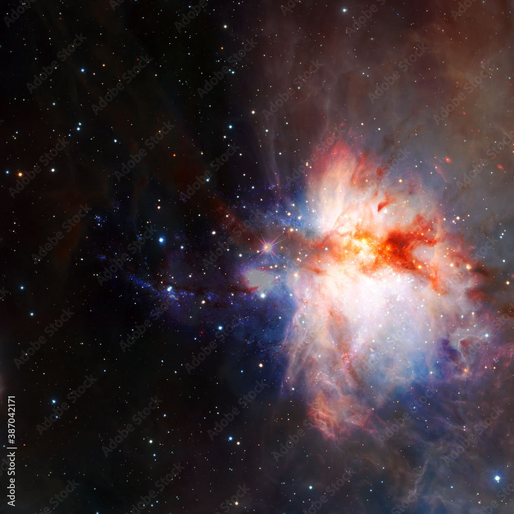 Fototapeta premium Galaxy cluster. Elements of this image furnished by NASA