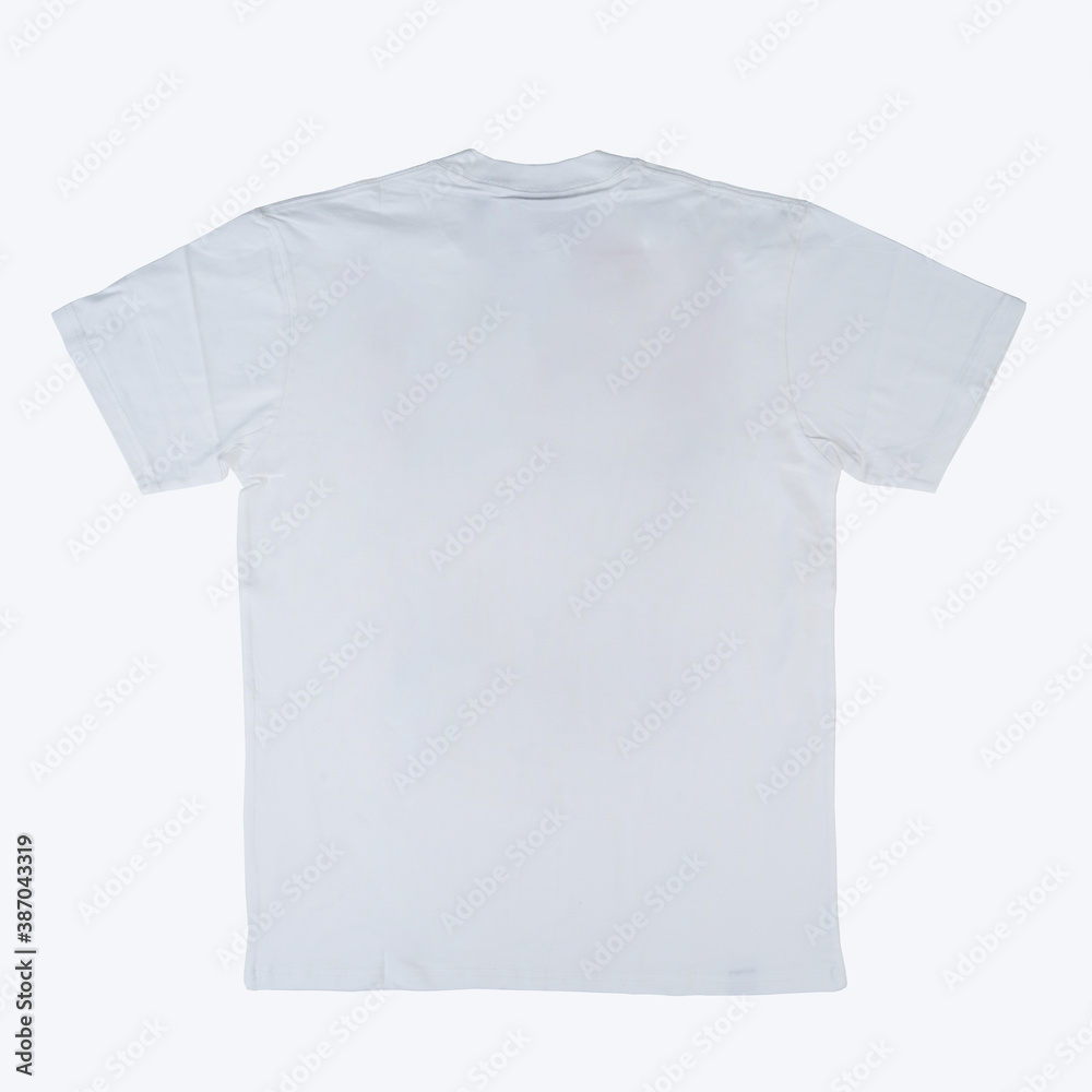 Blank T Shirt color black template front and back view on white background Blank T Shirt color black template front and back view on white background