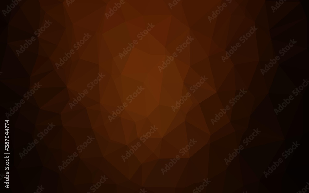 Dark Orange vector abstract polygonal texture. Dark Orange vector abstract polygonal texture.