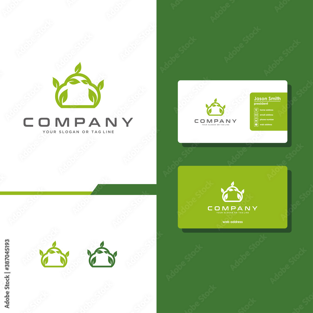 cloud leaf logo design and business card vector cloud leaf logo design and business card vector