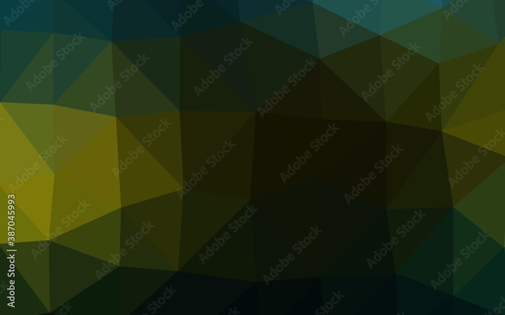Dark Green, Yellow vector abstract mosaic pattern. Dark Green, Yellow vector abstract mosaic pattern.
