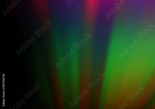 Dark Multicolor  Rainbow vector abstract blurred background.