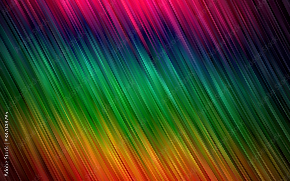 Dark Multicolor, Rainbow vector pattern with lava shapes.