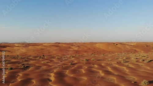 Red dunes of Mleiha desert. photo