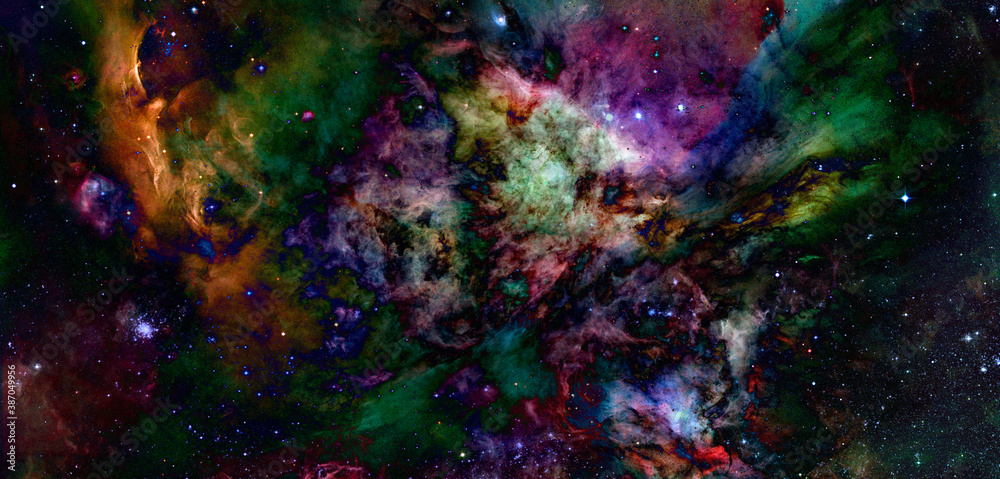 Fototapeta premium Nebula and stars in cosmos space. Elements of this image furnished by NASA