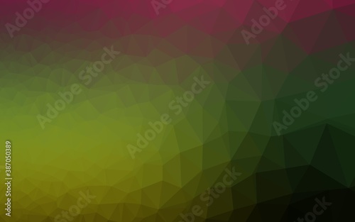 Dark Multicolor  Rainbow vector shining triangular pattern.