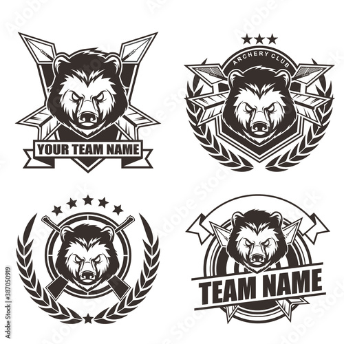 Vector logo, badge, symbol, icon template design with Wild Animal Theme 